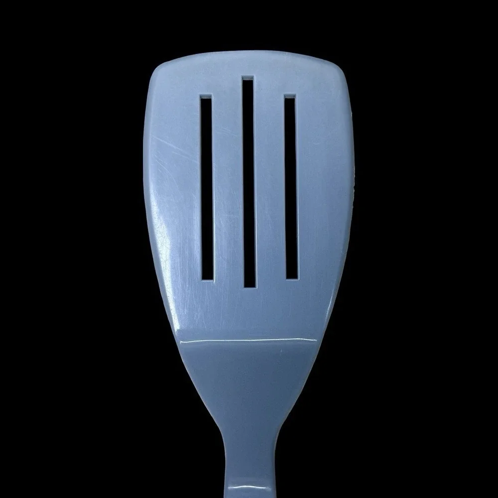 Vintage King-Kraft Blue Slotted Spatula 1960s USA Made‎ Retro Plastic Kitchen